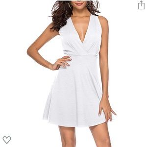 🔅 White skater cocktail dress